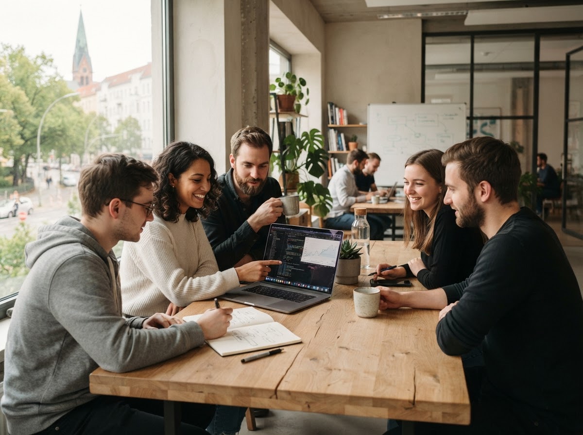 Büraperk AI Team bei der Arbeit an Analysemodellen